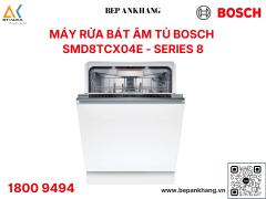 Máy rửa bát âm tủ Bosch SMD8TCX04E Series 8 - Sấy Zeolith - Tự động hé mở cửa